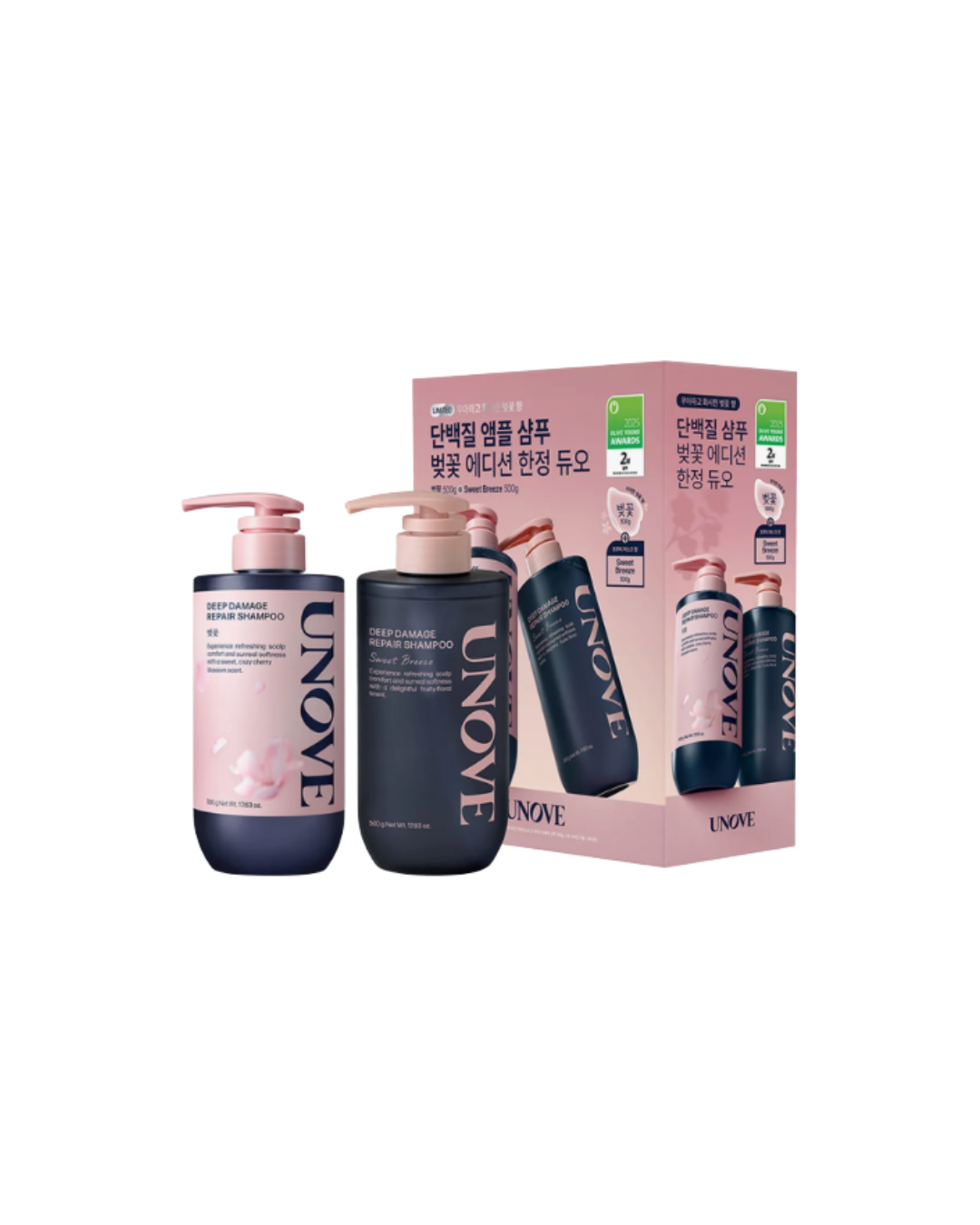 UNOVE DEEP DAMAGE REPAIR SHAMPOO 500g x 2