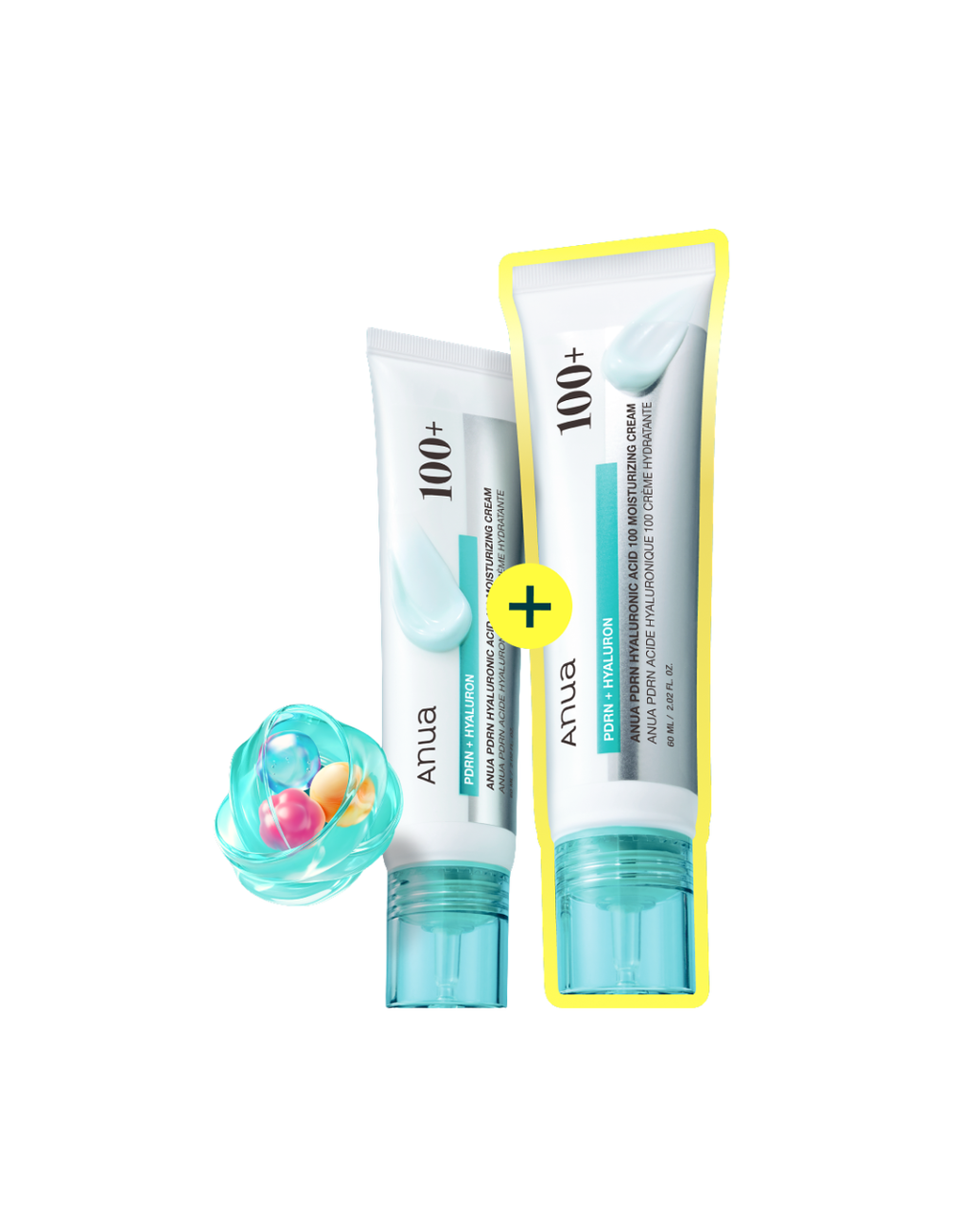ANUA PDRN HYALURONIC ACID 100 MOISTURISING CREAM 60ml*2ea