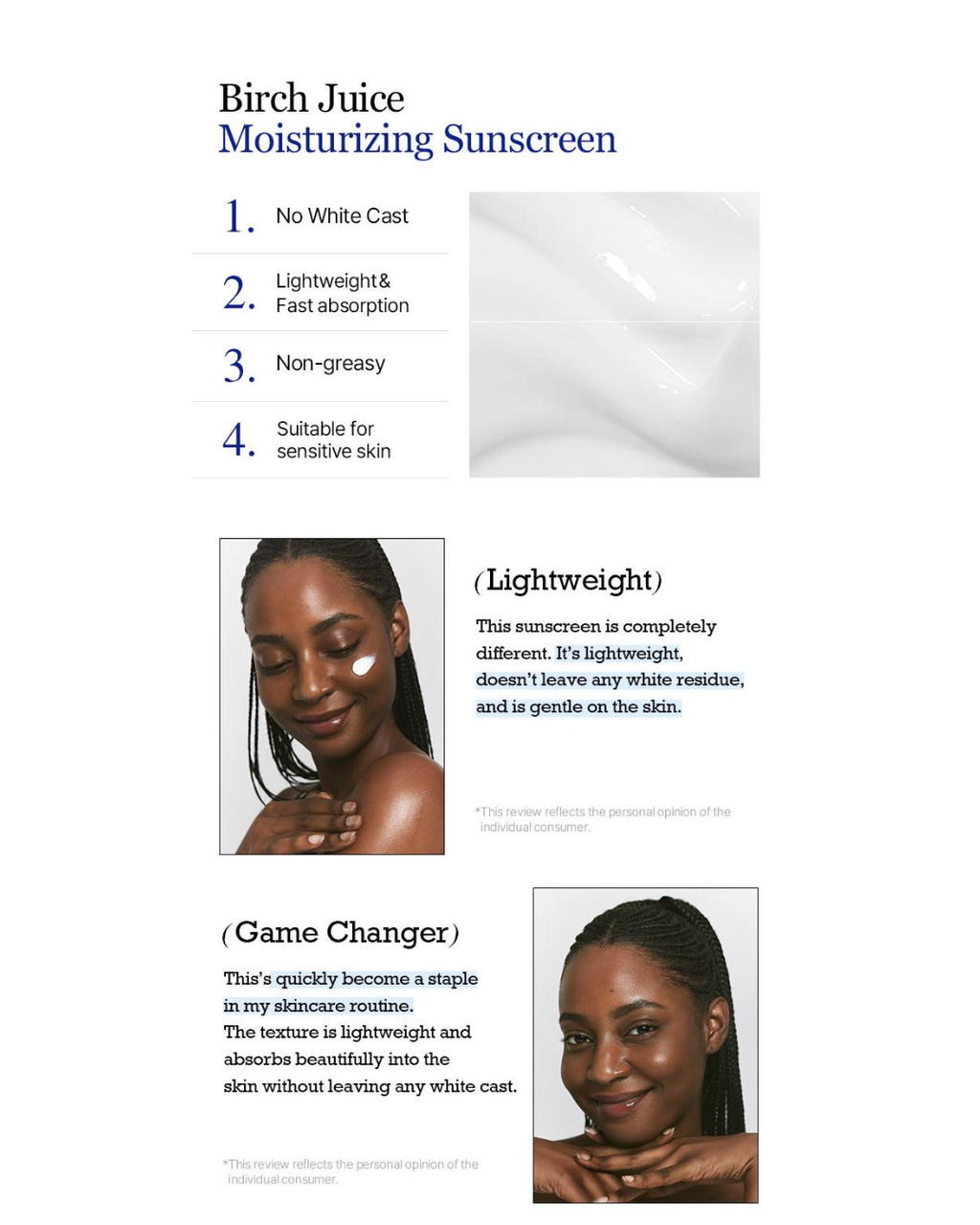 ROUNDLAB BIRCH JUICE MOISTURIZING SUNSCREEN 50ml 1+1