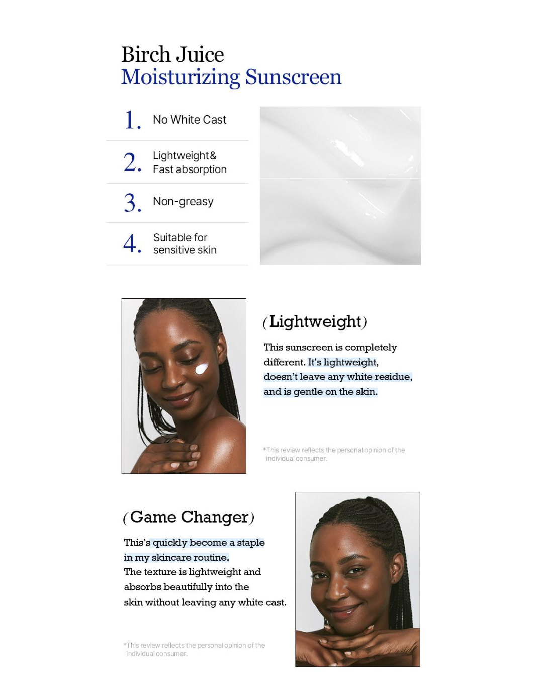 ROUNDLAB BIRCH JUICE MOISTURIZING SUNSCREEN 50ml 1+1
