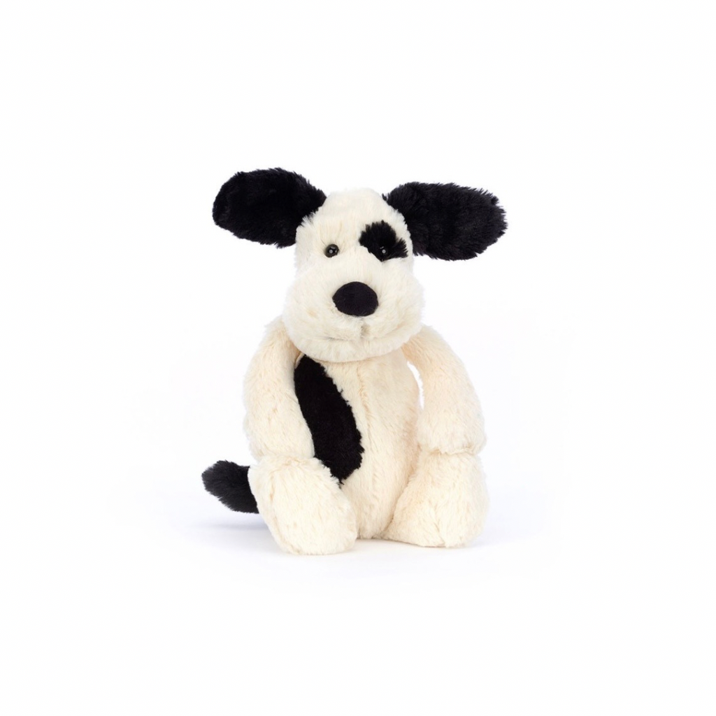 BASHFUL BLACK & CREAM PUPPY
