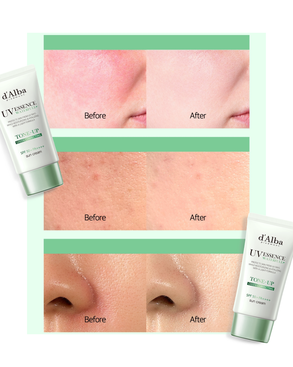 D’ALBA WATERFULL TONE-UP SUNCREAM (50ml)