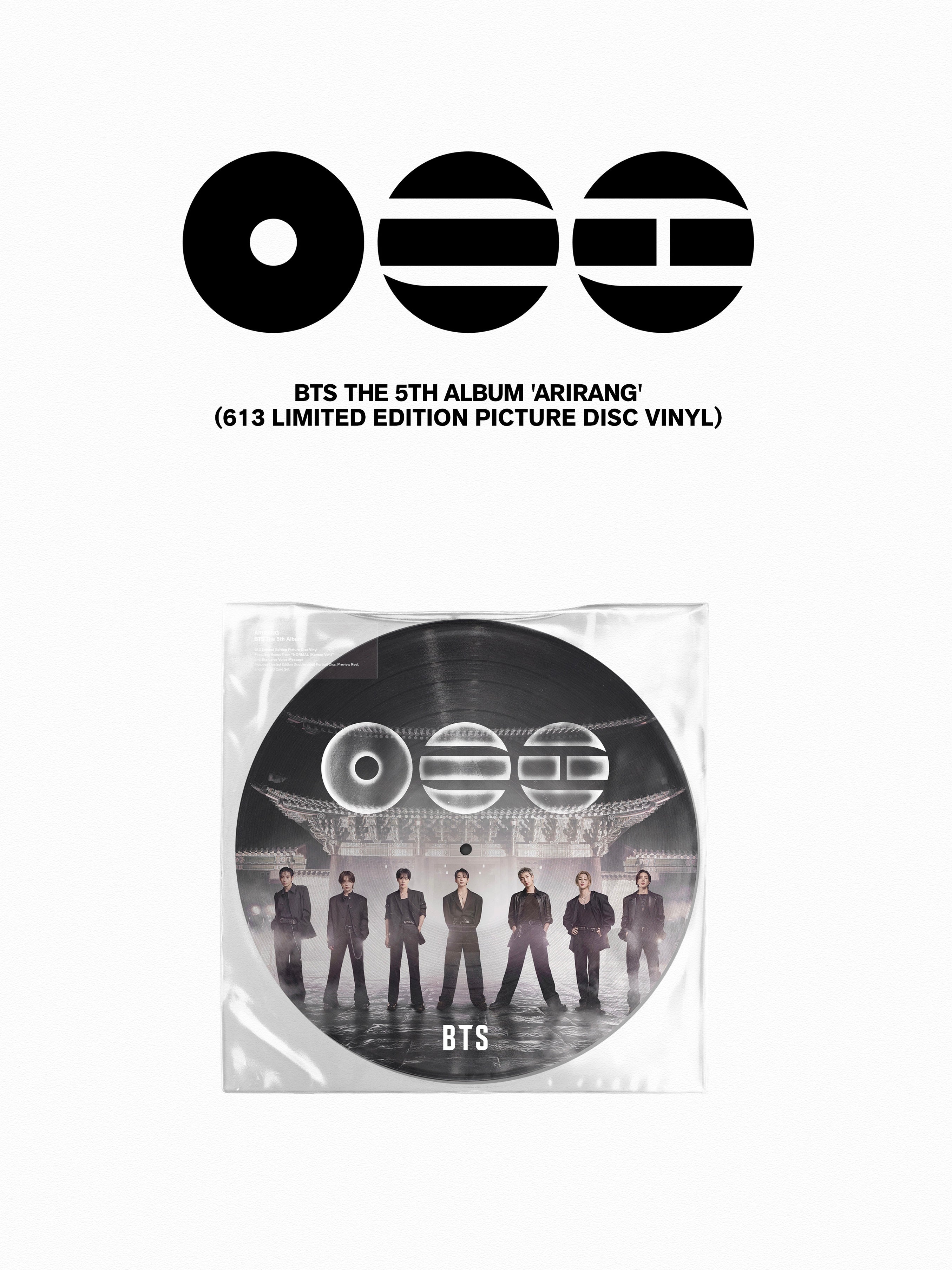 BTS ‘ARIRANG’ 613 LIMITED EDITION PICTURE DISC VINYL